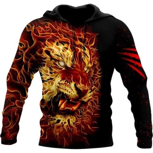 Brand Fashion Hoodies Animal Angry Tiger 3D All Over Printed Mens Hooded Sweatshirt Unisex Zip Pullover Casual Jacket DW0210