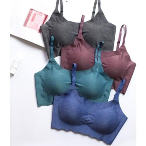 Women Bras Padded Push Up Fitness Bras Seamless Underwear Workout Brassiere Tops