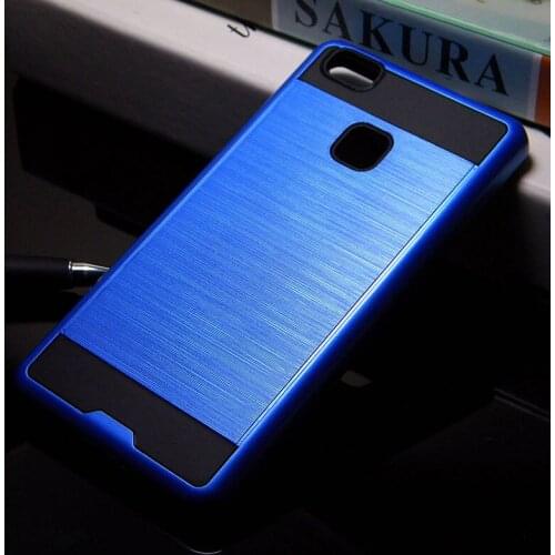 For Huawei P9 Lite Case Brushed PC Luxury Rubber TPU Silicone Shockproof Back Anti-knock Cover