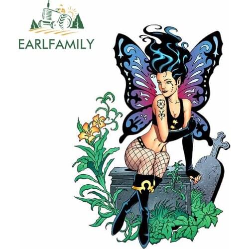 EARLFAMILY 13cm x 9.3cm for Sexy Girl Car Stickers Scratch-proof Personality Decal Motorcycle Helmet Graphics for Vehicle Bumper