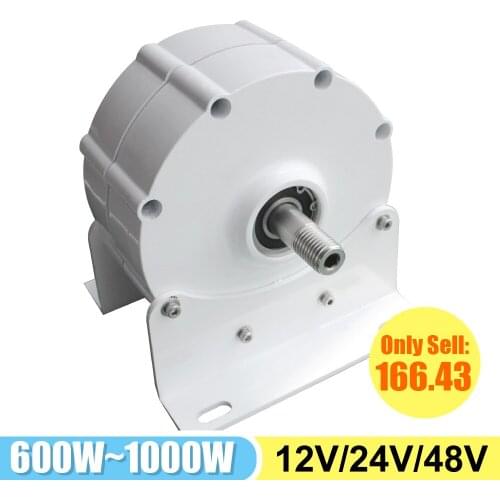 Permanent Magnet Generator 12V 24V 48V 3 Phase Gearless Magnet AC Alternators Use For Wind Water Turbine Diesel Engine 1000W