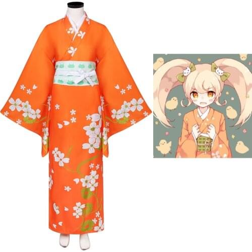 Danganronpa Saionji Hiyoko Kimono COS Dress Game Danganronpa 2:Goodbye Despair Uniform Fancy Ball Cosplay Outfits