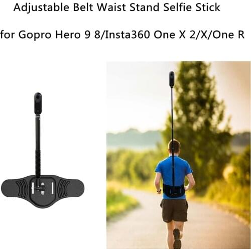 Gopro Bracket Adjustable Belt Stand Selfie Stick for Insta360 Sports Camera Waist Belt Mount Holder Accessories