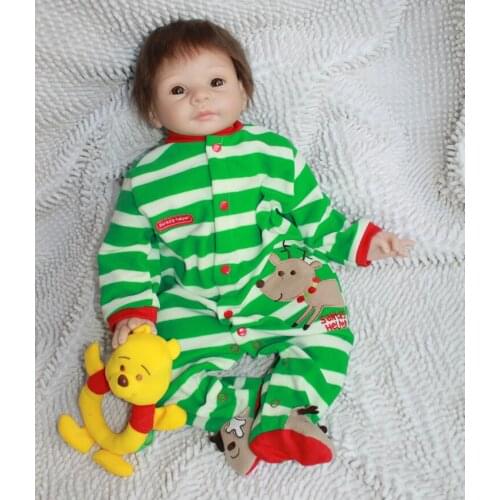 22 Inch Reborn Babies Newborn Baby Doll Realistic and Lifelike Reborn Baby Toys Children Christmas Day Gift Girl Brinquedos