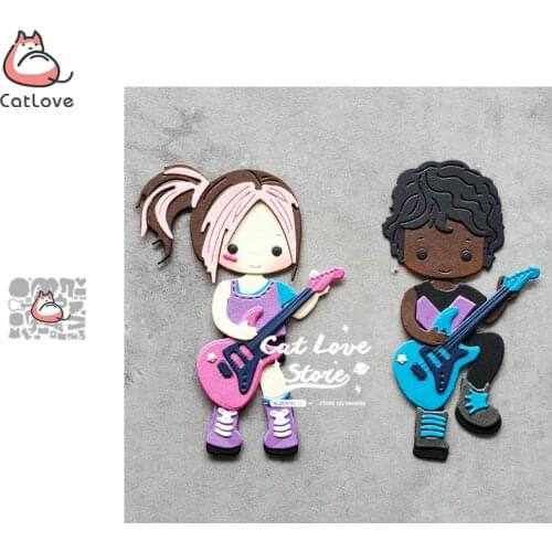Catlove Rock Guitar Bass Metal Cutting Dies Scrapbooking Mold Stencil Die Cuts Card Making DIY Craft Embossing New Die For 2020