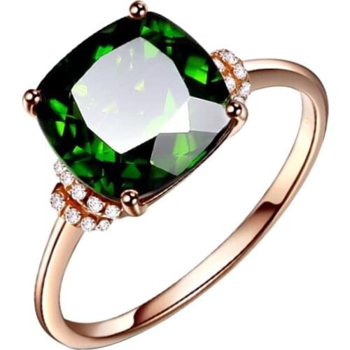 Fashion Rose Gold Crystal Ring Elegant Simple Women Romantic Valentines Day Gift Factory Wholesale