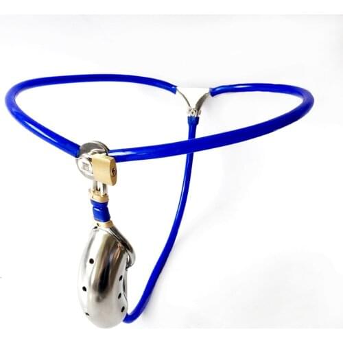 Men Strap on chastity device with cock cage, Stainess Steel chastity cage cock lock sex toys for men adult games sex restraint