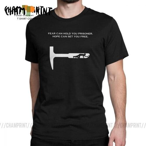 Casual Shawshank Redemption Prison Break T-Shirt for Men O Neck Pure Cotton T Shirt Short Sleeve Tee Shirt Plus Size Clothing