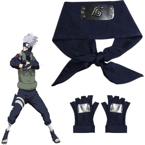 Cosplaydiy Naruto Hatake Kakashi Cosplay Headband Gloves Accessories Haruro Sakura Headwear Gloves Props L320