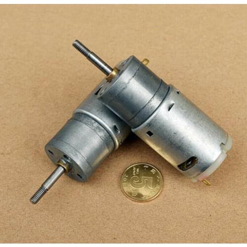1pc DC 6V-24V 12V 480rpm Reduction Gearbox 1:20 Slow Speed Large Torque Micro ZGA25B-385 Full Metal Gear Motor