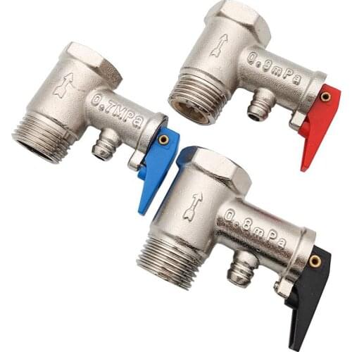 1/2" BSP Male Thread 0.7MPA 0.75MPA 0.8MPA Brass Pressure Relief Regulator Safety Valve For Electric Water Heater System