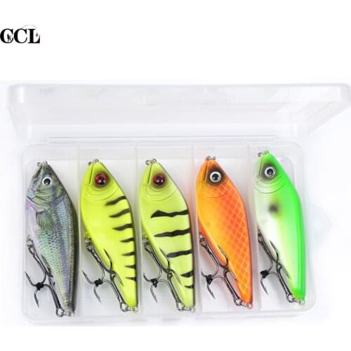 CCLTBA 5pcs/lot Pike fishing lures 9cm 26g Suspending Jerkbait Wobbler Swimbait Freshwater Fishing Tackle