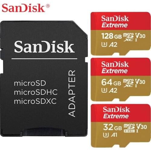 SanDisk Micro SD Card 32GB 100MB/s U3 64GB 128GB 256GB 160M/s Memory Card 667X V30 Class 10 microsd Flash TF Card Free Adapter