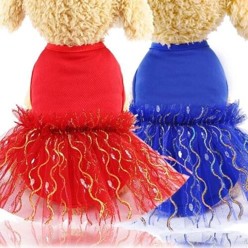 Mesh Ruffles Pet Dog Clothes Cat Chihuahua Clothing Dress Pugs Puppy Coat Outfit for Small Dogs Cats Clothes Roupa Para Cachorro