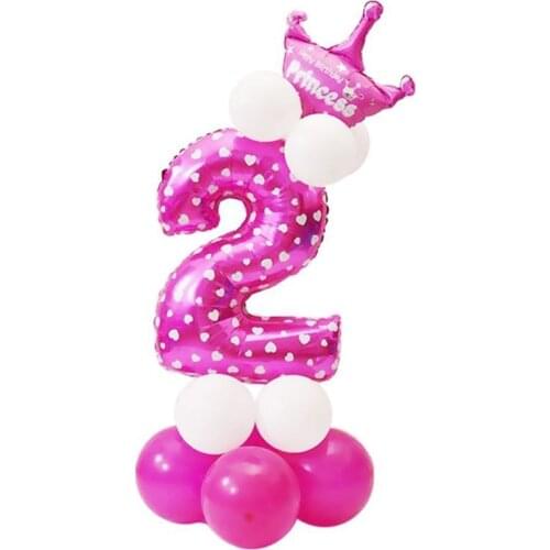 Number balloon 0 - 9 latex balloon giant number balloons foil balloon baby girl shower party children 's birthday decoration num