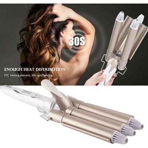Corrugation Curling Iron Triple Curling Iron Ceramic Styler Professional Hairdressing Tool Hair Straightener Electric Hair Style