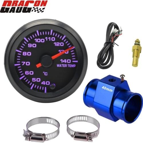 Dragon 52mm High Speed Stepper Motor 7 Colors Backlight Car Water Temp Gauge Temperature Celsius Meter Free Shipping