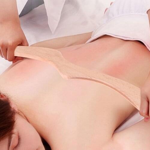 Natural Wood Guasha Scraping Stick Scraper Back Shoulder Neck Waist Leg Body Massage Therapy Slimming Tool