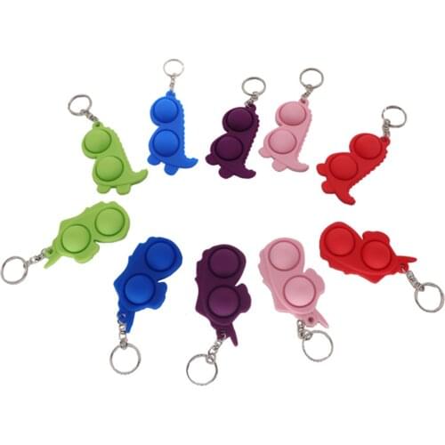 Pressure Reduction Fun Creative Gifts Anti Stress Keychain Sensory Toys Push Fidget Decompression Toy for Kids Adults