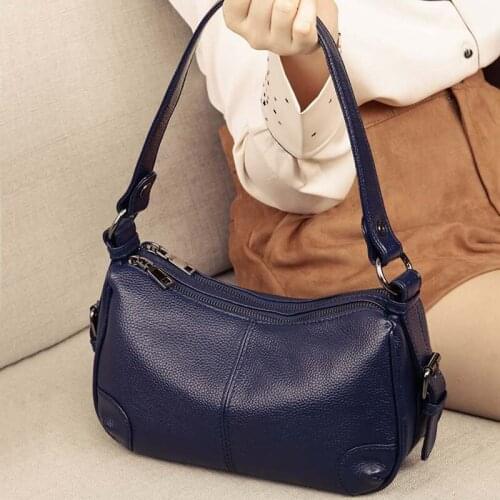 Genuine Leather Shoulder Bag Fashion Crossbody Bags For Women Messenger Bag Female Tote Purse Womens Luxury Handbags