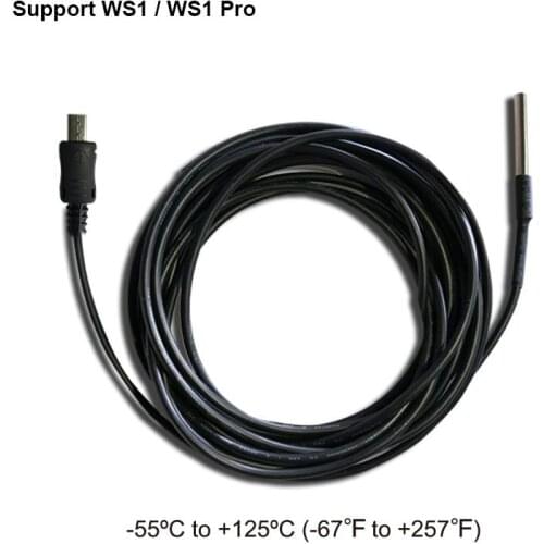 Ubibot DS18B20 Temperature Probe, Refrigerator Temperature Sensor, Remote Monitoring in Extreme Temperature Condition