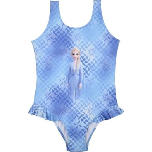 Female Child Blue Swimwear Sea and Pool