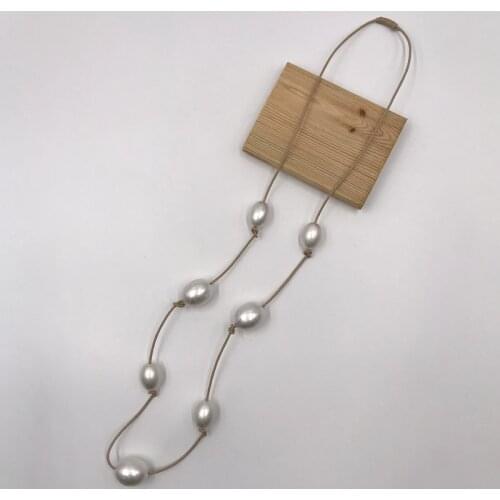 Kara&Kale Boho Fashion Jewelry Beads Necklaces Earthy Natural Leather Cords Vintage Collares Long Necklace Women Accessories