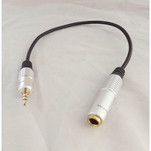 1pcs 3.5mm Male Plug To 6.35mm Female Jack Stereo Mic Audio Convertor Cable 30cm 12in