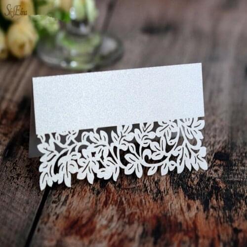 10/50/100pcs Guests Name Place Invitation Table Card Wedding Favor Decoration Laser Cutting Party Seating Card Table Cards 7z