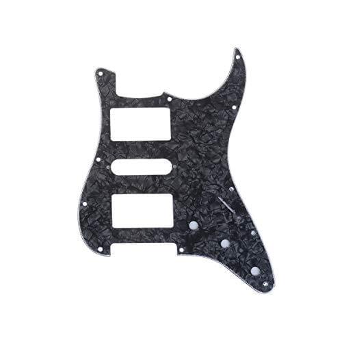 11 Hole HSH Strat Pickguard Guitar Scratch Plate for USA/Mexican Made Fend Standard Strat Modern Style, 3Ply