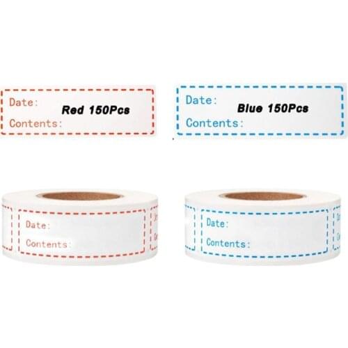 150pcs/roll Kitchen Sticker Refrigerator Freezer Food Storage Date Content Label For kitchens, restaurants, food trucks, delis
