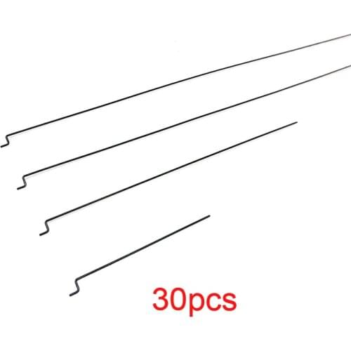 30Pcs 1x80/180/300/400mm Z Rod 1mm Hardened Steel Wire Servo Steering Pull/Push Rod Linkage for DIY RC Airplane Model