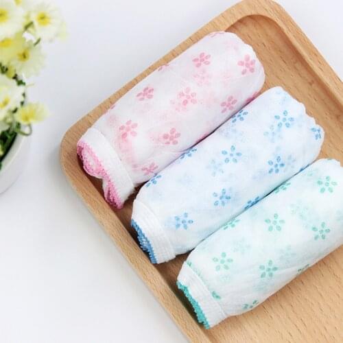 7 Pieces Women Disposable Panties Pure Cotton Pregnant Female Underwears Flower Printed Underpants Female Briefs One Time Use
