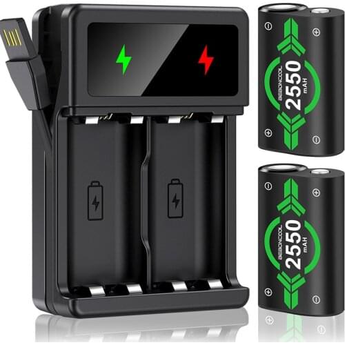 2550 mAh Rechargeable Controller Battery and USB Charger Kit For Xbox Series x s /Xbox One/One S/One X/Elite Wireless Controller