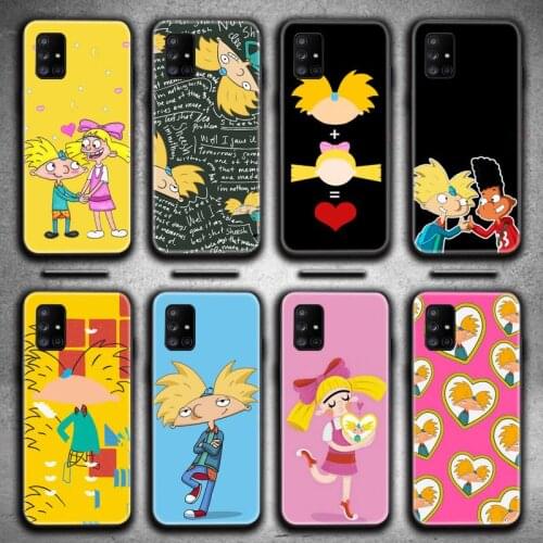 Funny cartoon Hey Arnold Helga love Phone Case For Samsung Galaxy A21S A01 A11 A31 A81 A10 A20E A30 A40 A50 A70 A80 A71 A51