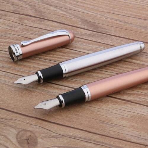 Jinhao Black white square Silver Trim chess board Calligraphy Nib Fountain Pen