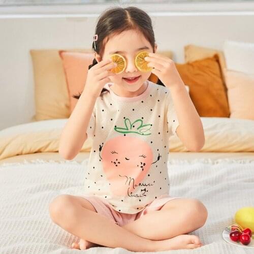 Childrens Clothing Baby Boys Sleepwear Set Cotton Mesh Breathable Pijamas Suit Pyjamas Kids Cartoon Pajamas For Girls Nightwear