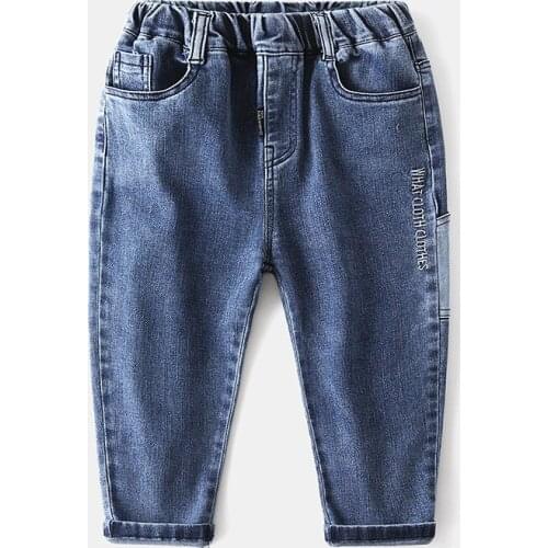 Kids Boys Denim Pants Autumn New Baby Boys Casual Fashion Solid Jeans Pants Baby Trousers Korean Childrens Jeans Toddler Pants