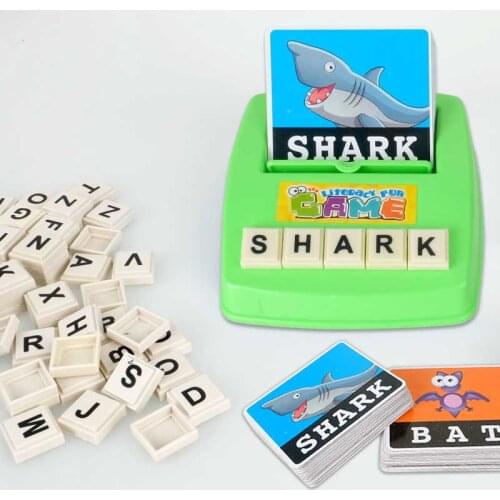 Children Learning English Word Puzzle Spelling Game Picture Flash Card Early Educational Toys For Baby Kids Gift YH-17