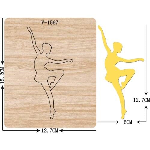 DIY New Ballet dance, girl wooden dies cutting dies for scrapbooking Multiple sizes /V-1567