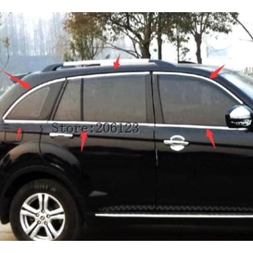 For Lifan X60 2011 2012 2013 2014 2015window frame/cover/trim,stainless steel,great up+down+front trinagle+rear triangle