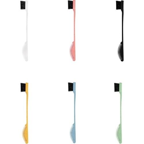 Double-sided Edge Control Hair Comb Beautician Facial Care 2-in-1 Makeup Brush Household Eyebrow Comb Makeup Tools