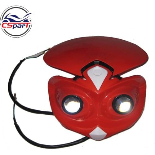 Motorcycle Universal Vision Headlight For kawasaki KLX450 Fit Off Road Dirt Bike Pit CRF KLX Red