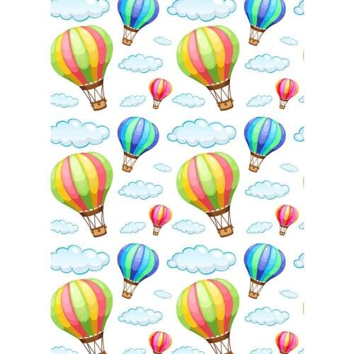 Hot Air Balloon Clouds Photo Backgrounds Vinyl Cloth Backdrops Photography Props for Baby Shower Children Birthday Photophone