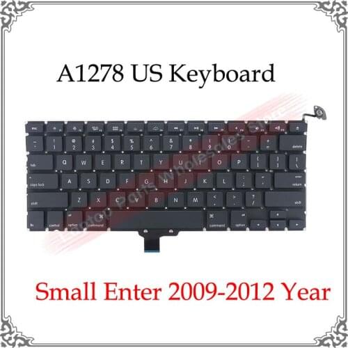 Tested Well 13.3 Inch Laptop US Keyboard Replacement For Macbook Pro A1278 Keyboard US Version Layout 2009 2010 2011 2012 Year