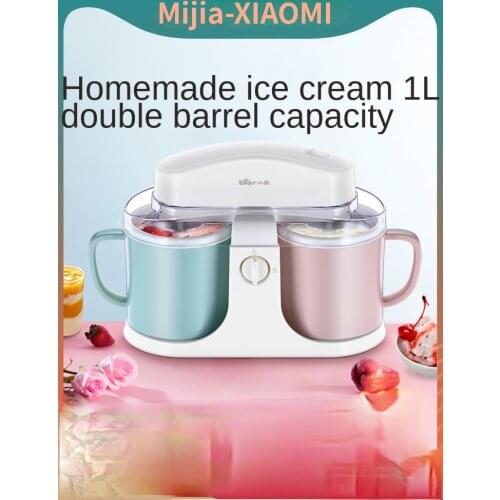 Youpin Bear Ice Cream Machine Household Self-Made Machine Ice Cream Machine Small Double Barrel Automatic Yogurt 220V