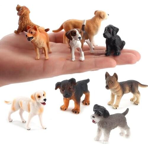 Simulation Dog Model Solid PVC Realistic Dog Figure for Home Kid Pretend Play Game Props Children Toys Gifts Home Decoration