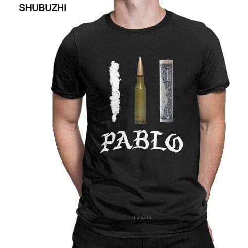 Pablo Escobar T-Shirts for Men Drug Bullet Money Short Sleeve Retro Tees Tops Round Neck 100% Cotton Plus Size T Shirt sbz8434