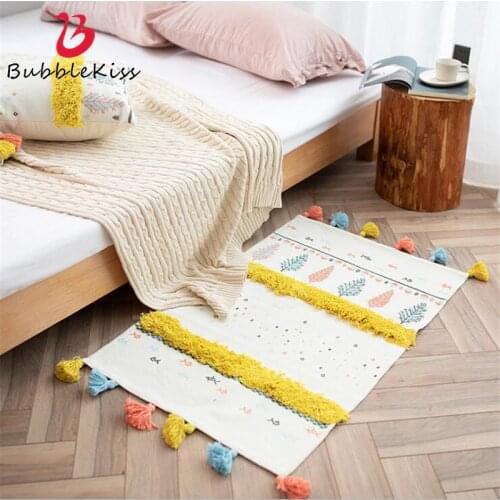 Soft Nordic Style Cotton Carpets For Living Room Bedroom Kid Room Rugs Home Carpet Floor Door Mat Decorate House Table Area Rug