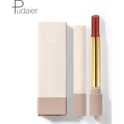 Pudaier Silky Pipe Lipstick Matte Soft Matte Lipstick Set Korean Waterproof Water-Resistant Nutritious Easy To Wear Makeup Gift